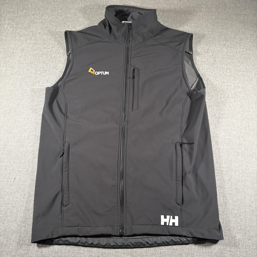 Helly Hansen Paramount Softshell Vest Mens Medium Black Full Zip Lightweight